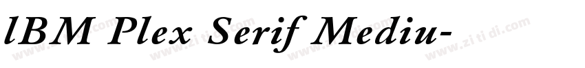 lBM Plex Serif Mediu字体转换